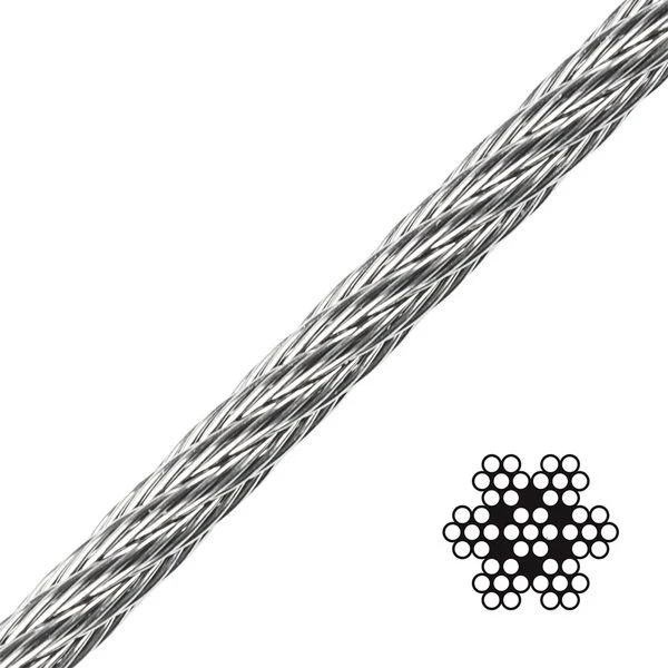 2.0mm 7X7 Galvanized Steel Wire Cable