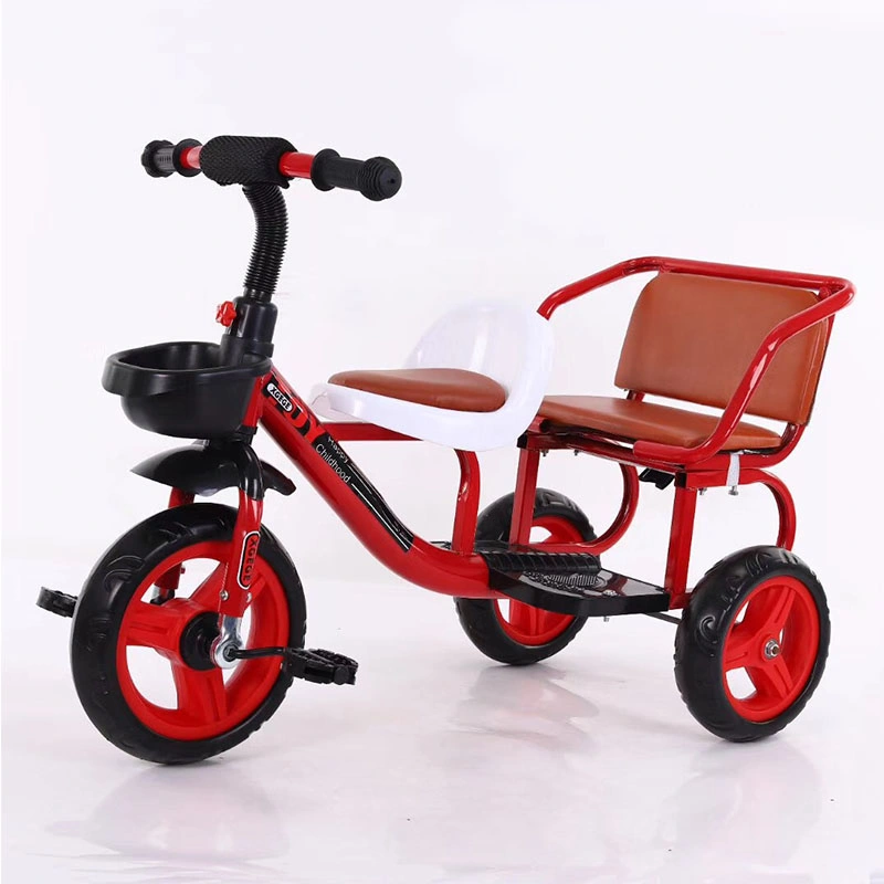 Children Toys Twins Baby Push Tricycles Double Seats Kids Tricycle Child Tricycle Seat Bike