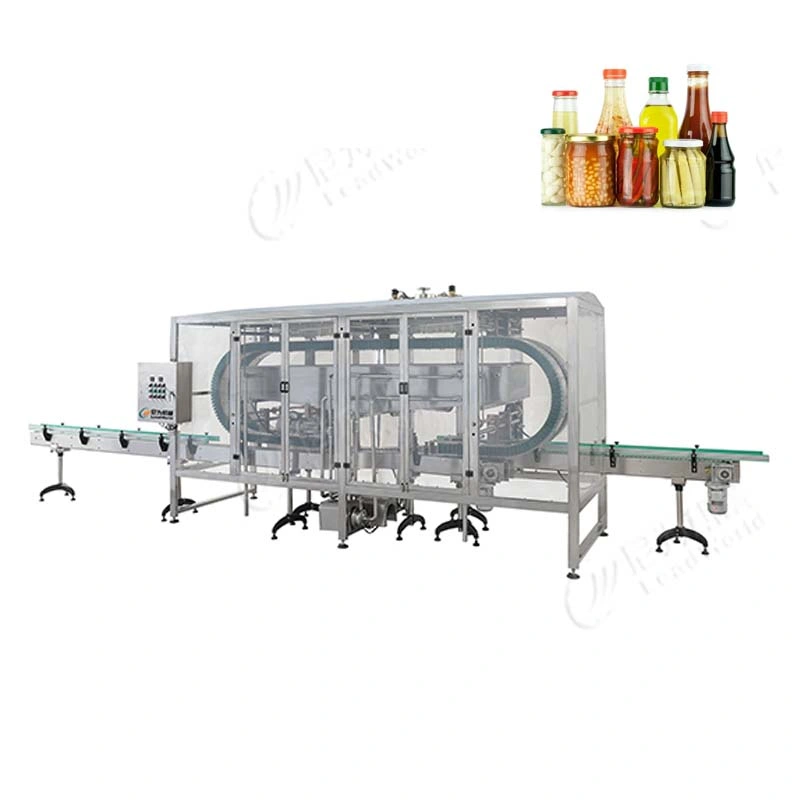 Automatic Tuna Cans Jam Juice Glass Plastic Bottle Jars Tin Cans Washer Washing Drying Machine