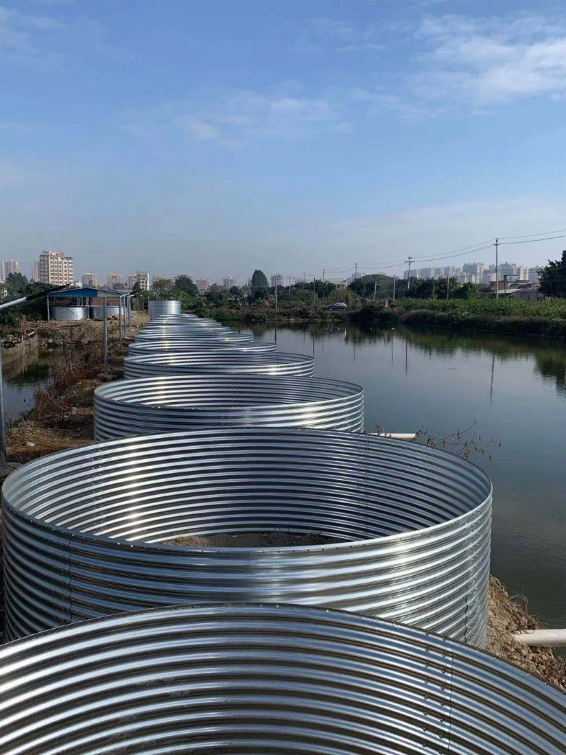 Galvanized Sheet Metal Ponds Mobile Round PVC Fish Breeding Tanks Factory