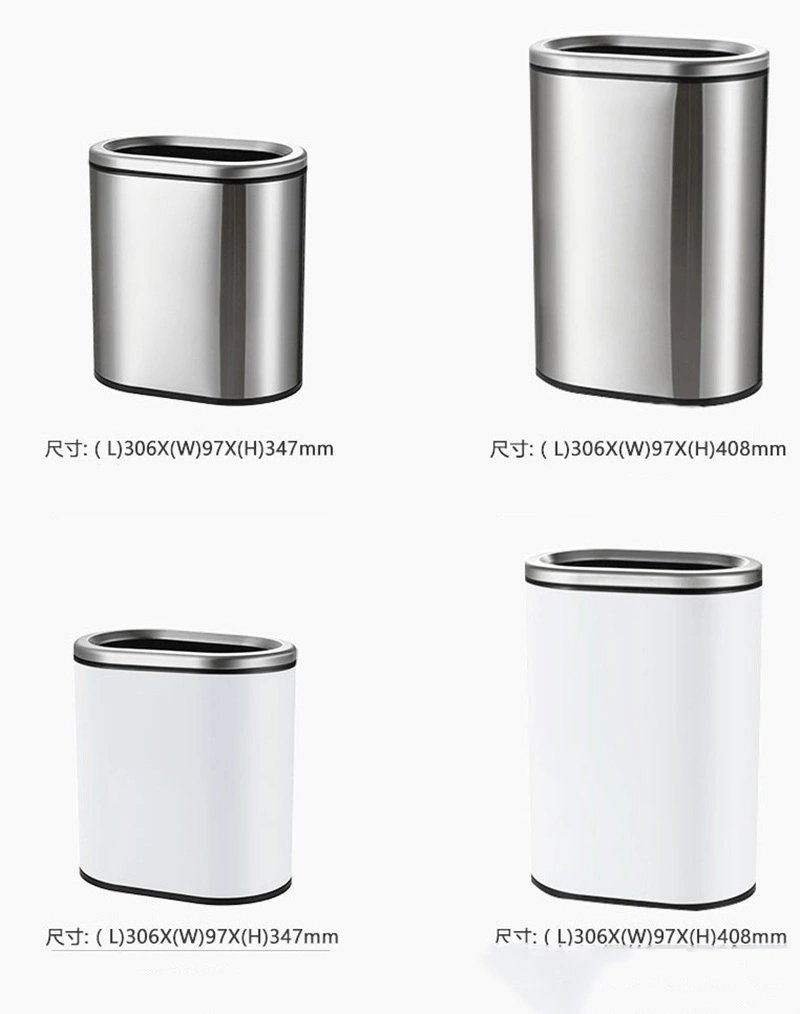 A bandeja de resíduos de lixo para com sensor de tampa de escritório de plástico grande lixeira automática inteligente capacidade de cozinha Lixeira de Aço Inoxidável