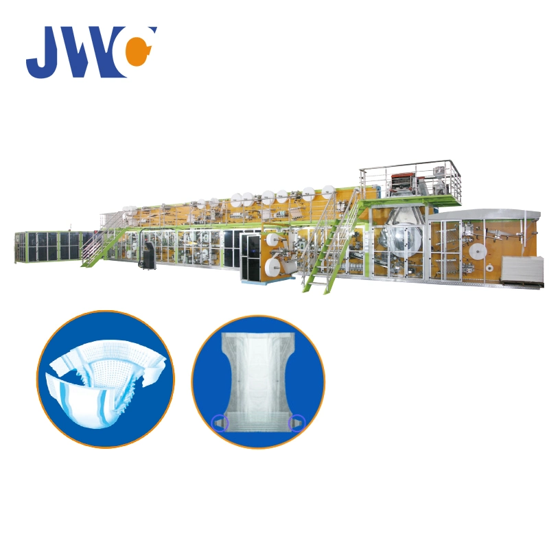 98% Full Servo Jwc Machine Baby Diaper Making Production Line