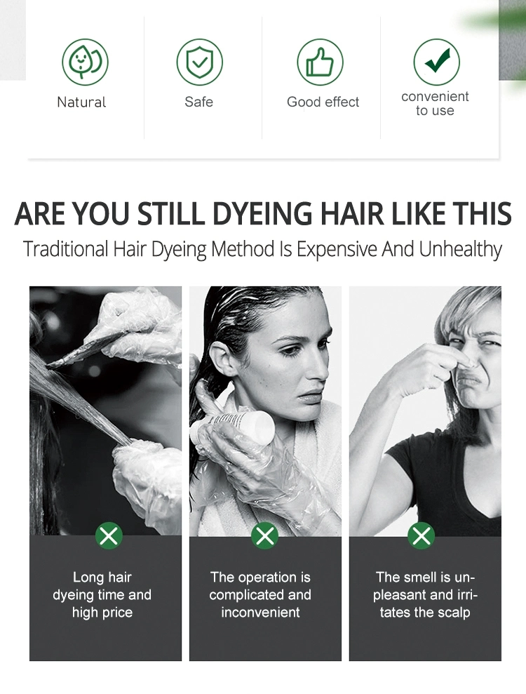 Permanente Haarfärbemittel Bio-Haarfarbe Creme Grau Abdeckung Ammoniak Frei Vegan &amp; Cruelty für den professionellen Salon