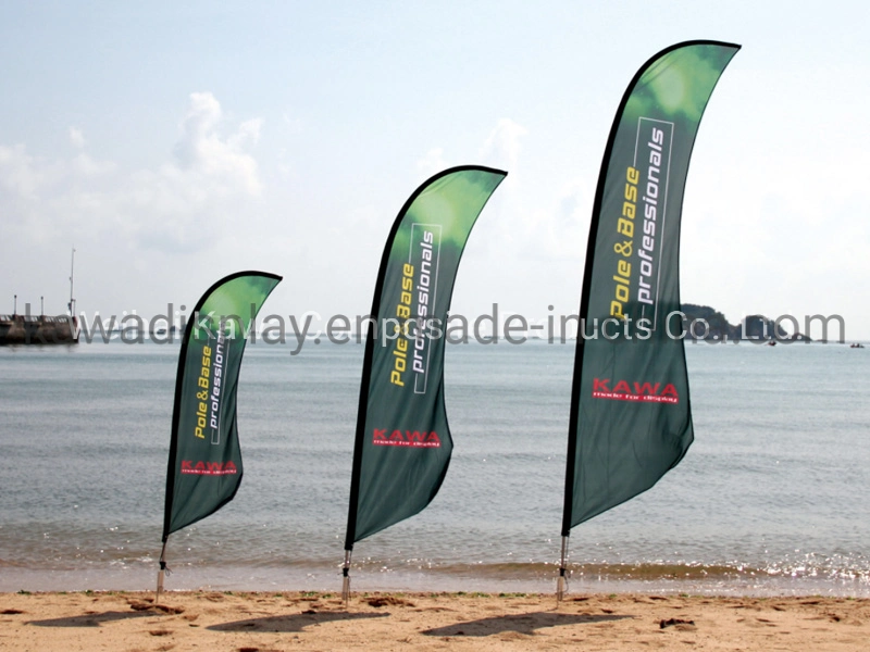 Feder Flagge Werbe-Nutzung Werbeausstellung Event Im Freien Flying Beach Flag Banner Tropfenflagge mit Kreuzfuß