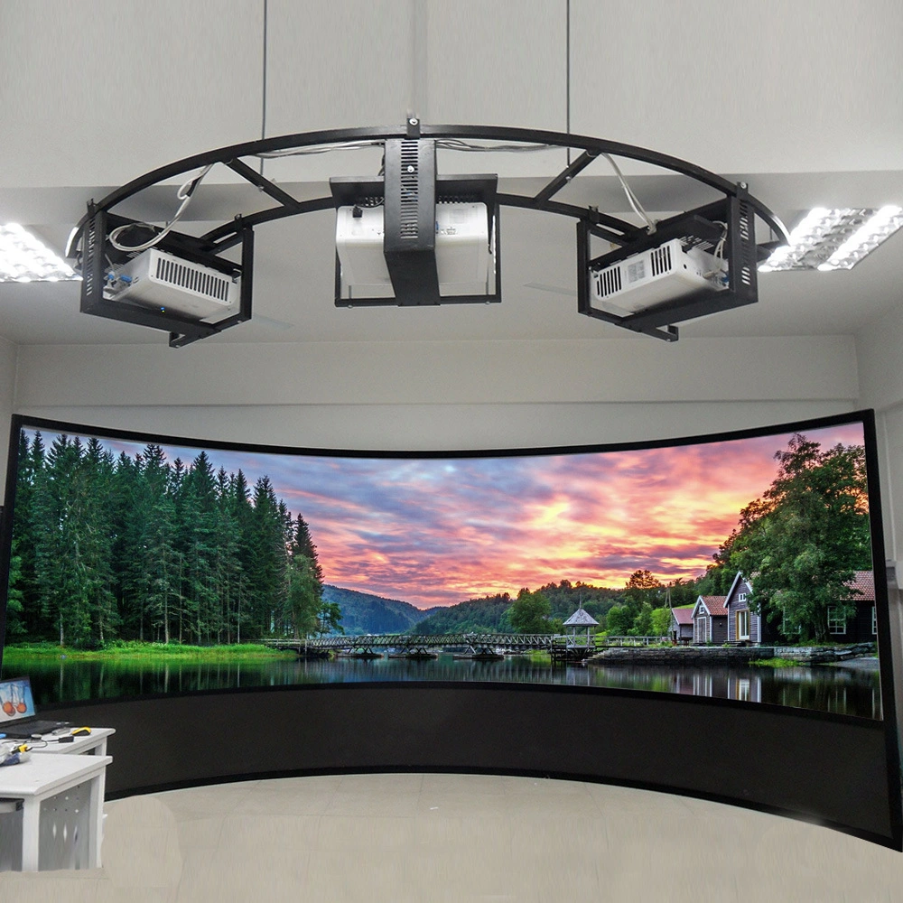 Multi-Channel Large Format Curved Projection Screens Simulator Projector Screen for Simulation System