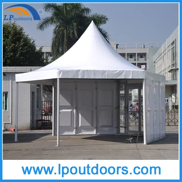 12m Outdoor Luxury Hexagon Pagoda Tent with ABS Wall for Event