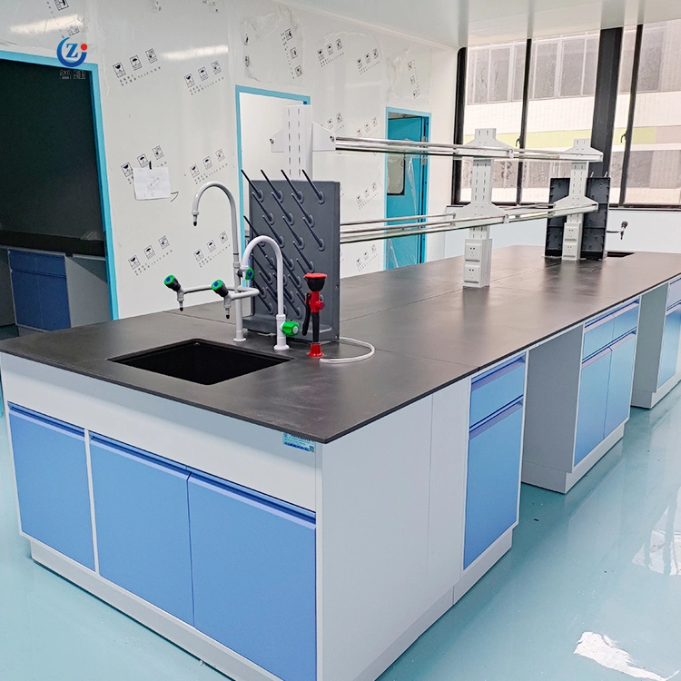 H-Frame de laboratorio Muebles Mesa de mármol con fregadero