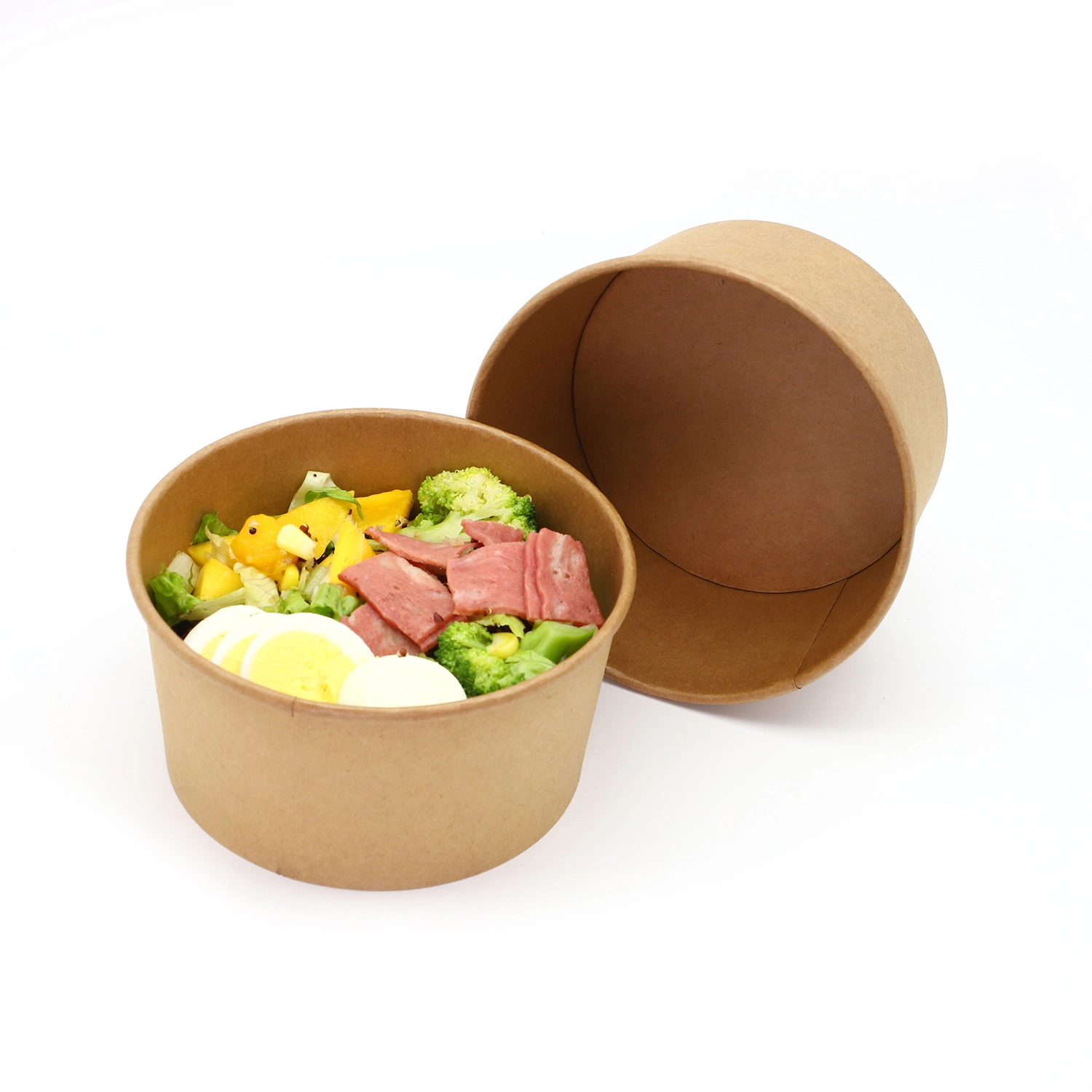 Paper Bowl for Hot Food Salad Soup Deli Fruit with Lids Grease Resistance