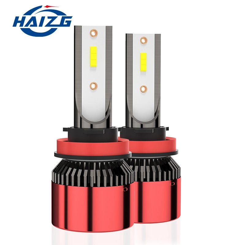 Haizg Nouvelle ampoule de phares LED automatiques 3000K 4300K 6000K 8000K H4 H7 H11 Phare de voiture et de moto haute puissance 50W 10000lm Système d'éclairage automatique 100% étanche.