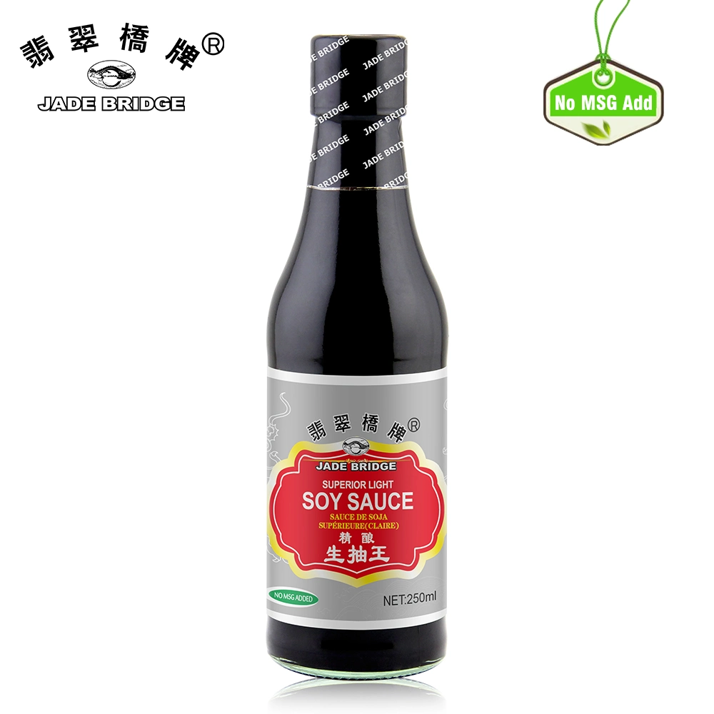 500 Ml Chinesisches Lebensmittel Hersteller Halal Brc No Msg Jade Brücke Licht Soja Sauce mit Großhandelspreis