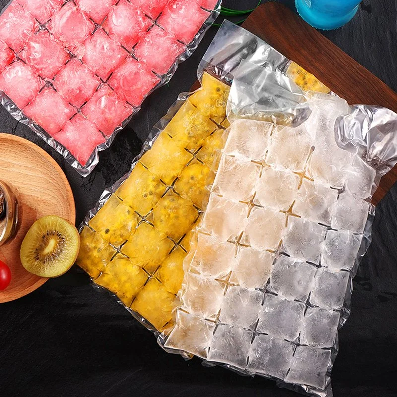 Transparent Cubes Plastic Ice Cube Bags for Making Ice Cubes, Disposable PE Food Grade