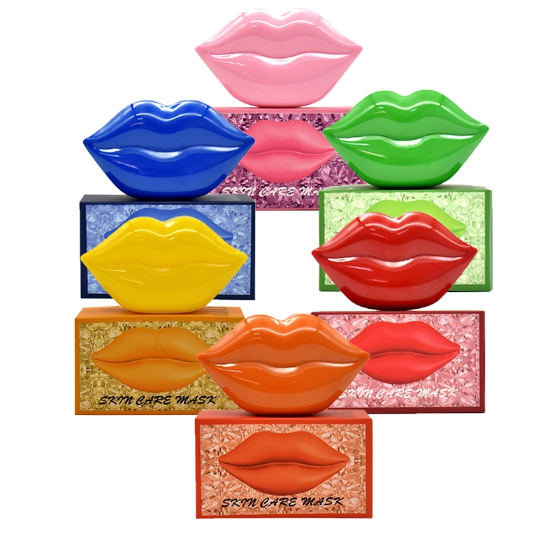 Wholesale/Supplier Pink Moist Cosmetic Lip Patches Collagen Crystal Lip Enhancement Gel Patches Can Be Customized Private Logo