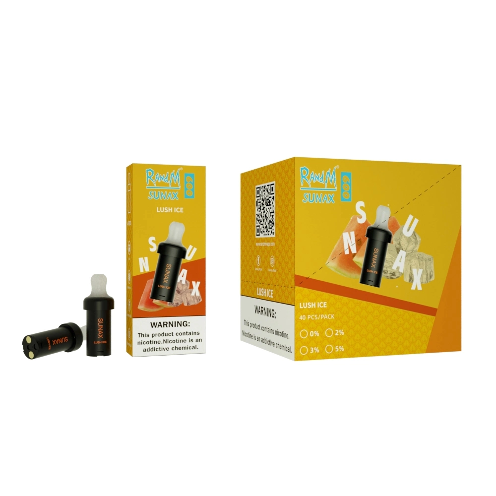 سعر المصنع راندم Vape عصير العشاء العشاء Bingo Sunax 600 E مجموعة خراطيش علبة الأقراص القابلة للاستبدال من نوع Cig