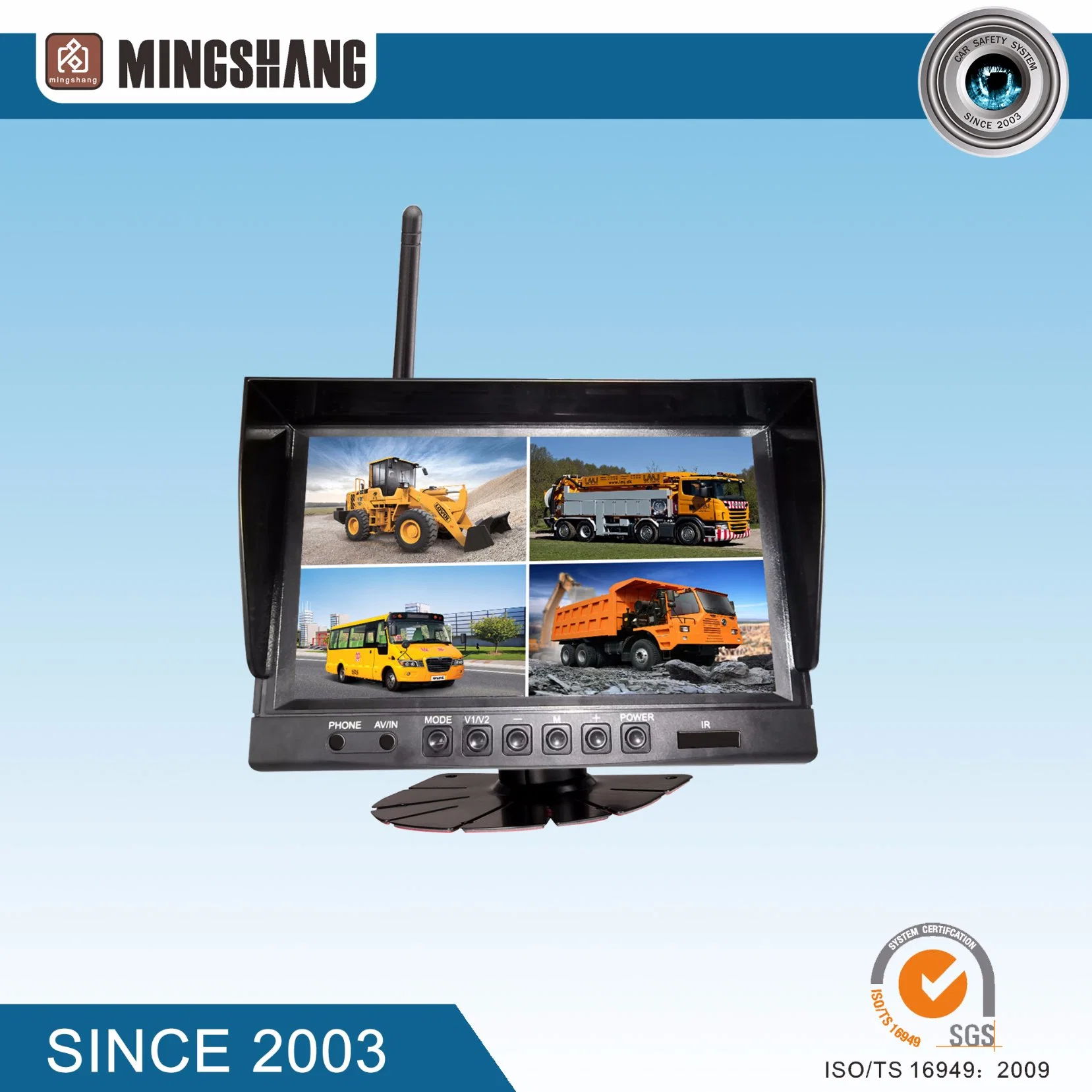 9" Car Wireless Rear View System with Night Vision Camera