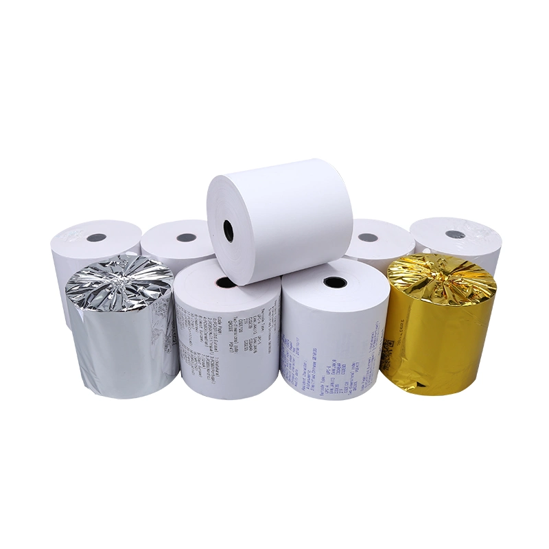 80mm*80mm with 12mm*17mm Black Plastic Thermal Paper