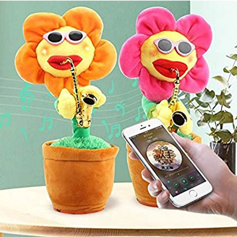 Bluetooth Musik-Player Plüsch Spielzeug / Elektrisch Gefüllte Sonnenblume Sing Plüsch Spielzeug Ab Werk