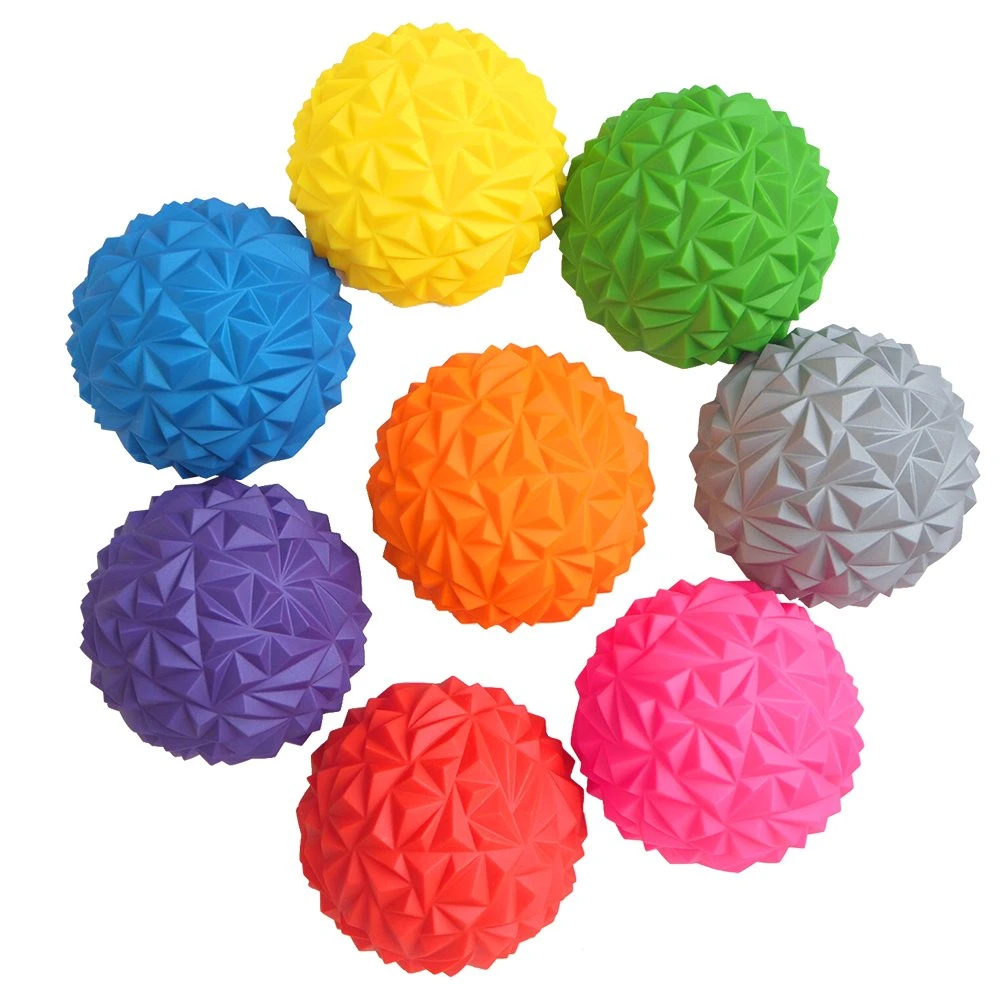 New Style Anti Burst PVC Body Foot Point Half Yoga Massage Ball Diamond Pattern