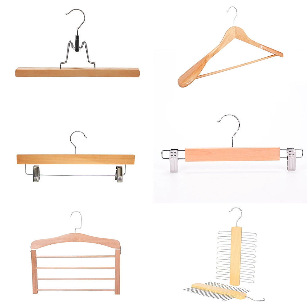 Quality Wooden Top Hangers (Solid wood) in Natural/Dark/White/Black Finish Used on Shirts/Coats/Suits for Amazon/Ebay/Supermarkets