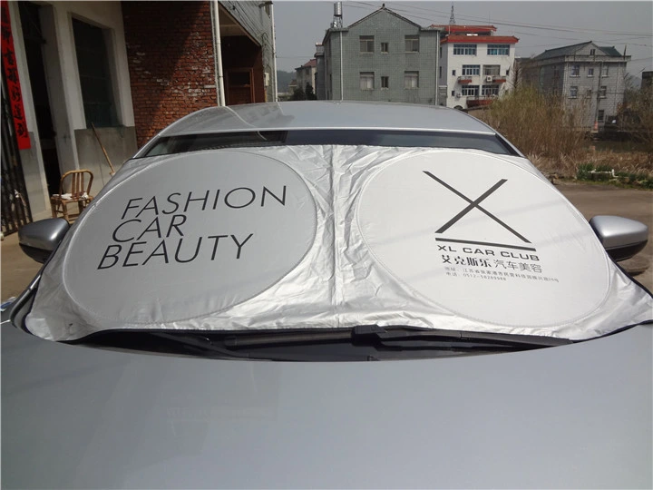 Car Sunshade Double Circle Car Sun Shield Silver Coated