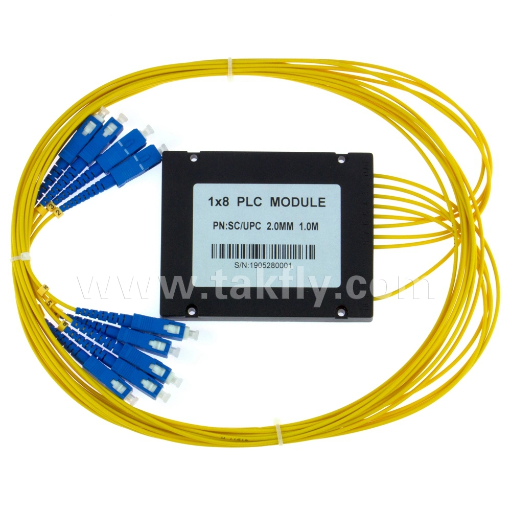 1X 8/16 ABS Box Single Mode Optic Fiber Splitter PLC