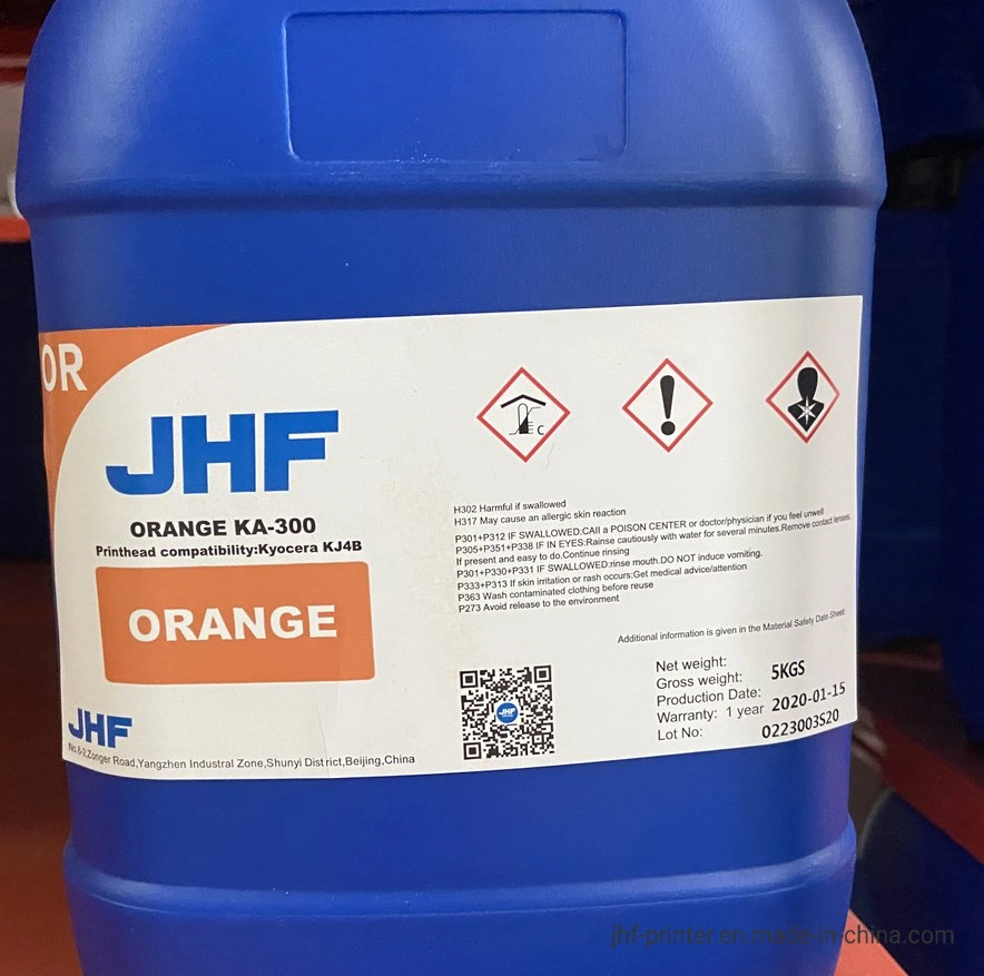 Jhf Sublimation Ink for Kycorea Head High Color Fasrtness Heat Transfer Inkjet Ink 5L/Bucket