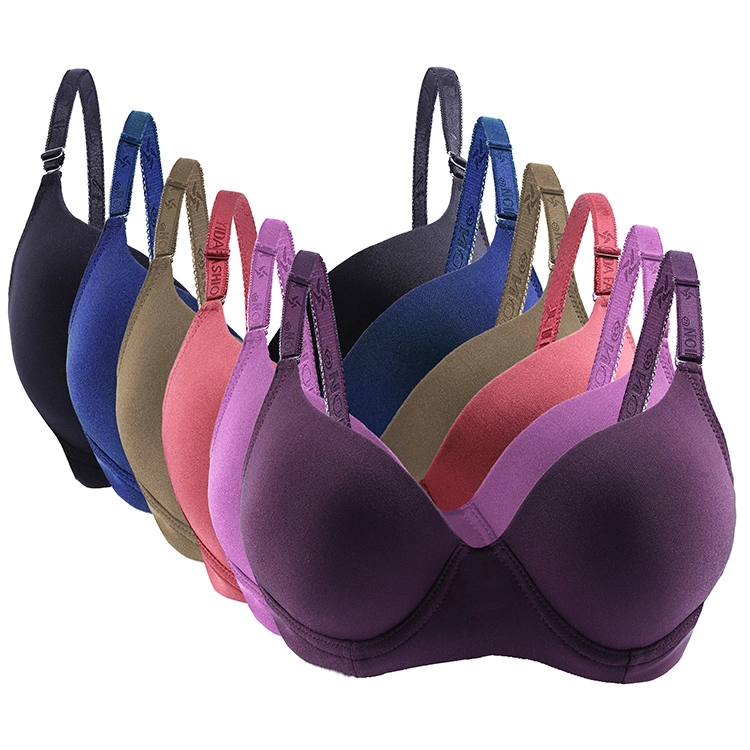 Hot Selling Ladies Sexy Underwear Underwire Bra Solid Color Women Lingerie