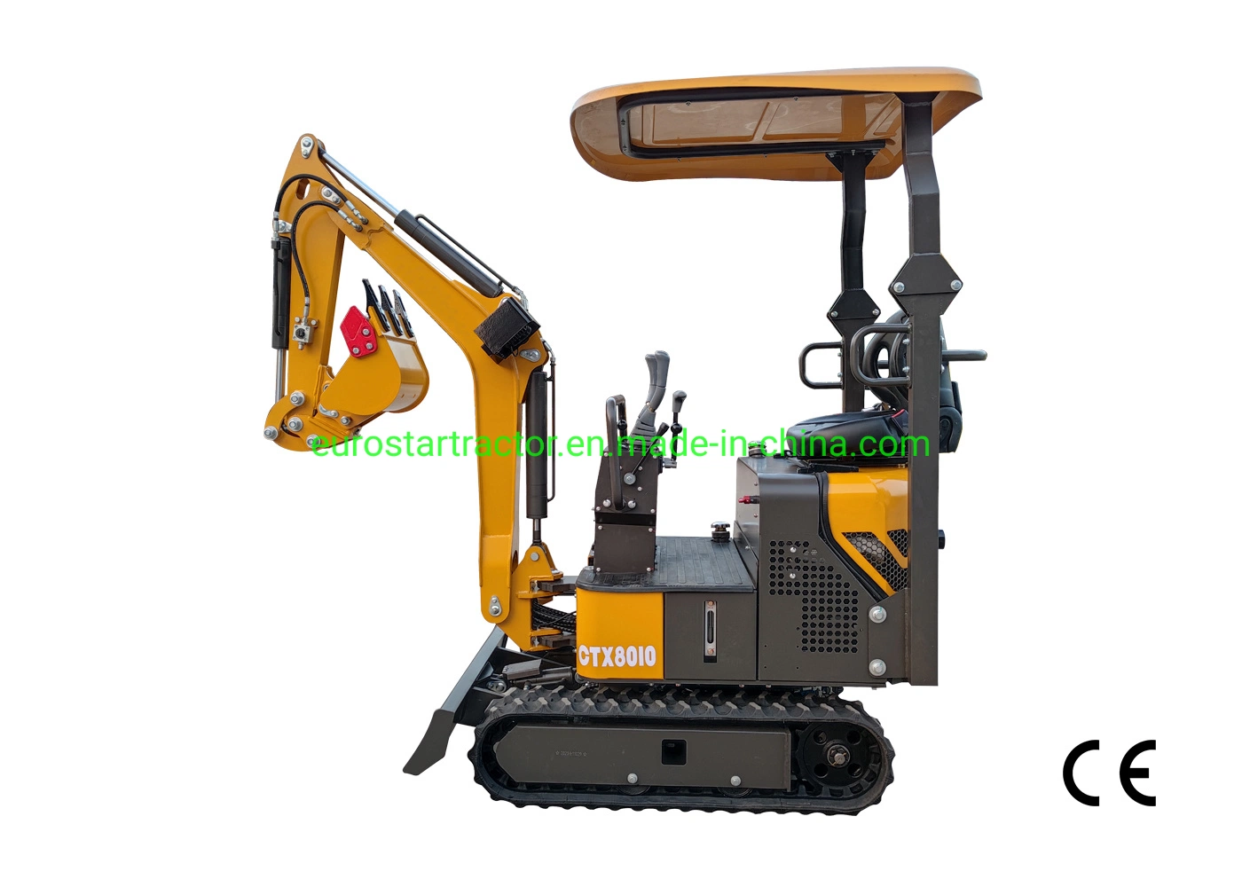 Construção marcação ex8010 Patinagem retroescavadora da escavadeira hidráulica pequena Mini Fazenda Esteiras Deisel Terra Escavadeira de Engenharia de volante motor Euro 5