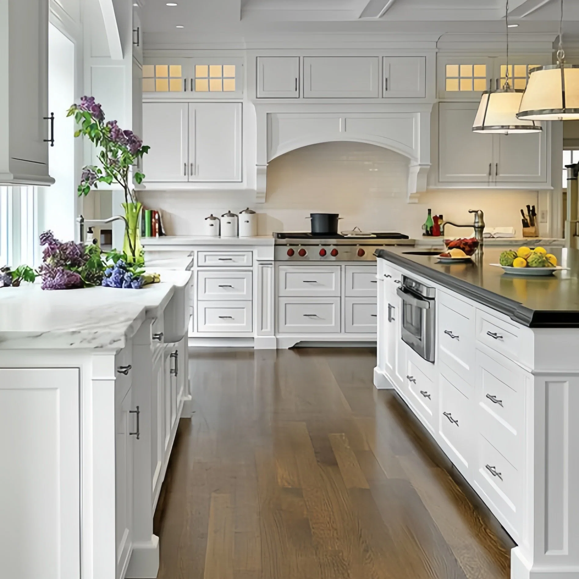 American Shaker Modern Solid Wood Kitchen Cabinets Kitchen Furniture