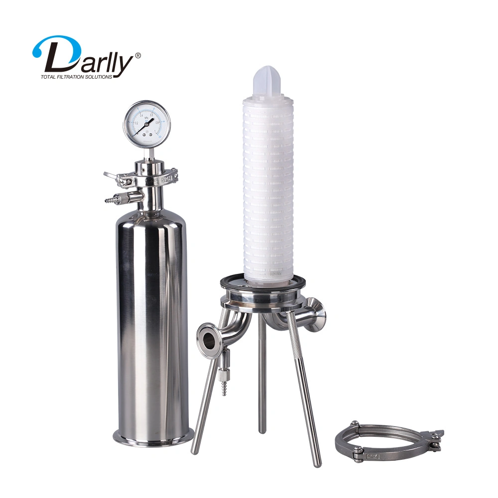 Darlly Filtration Solutions 304/316L Stainless Steel Single Round Liquid Filter Cartridge Housing 10/20/30/40 Inches 222/226/DOE