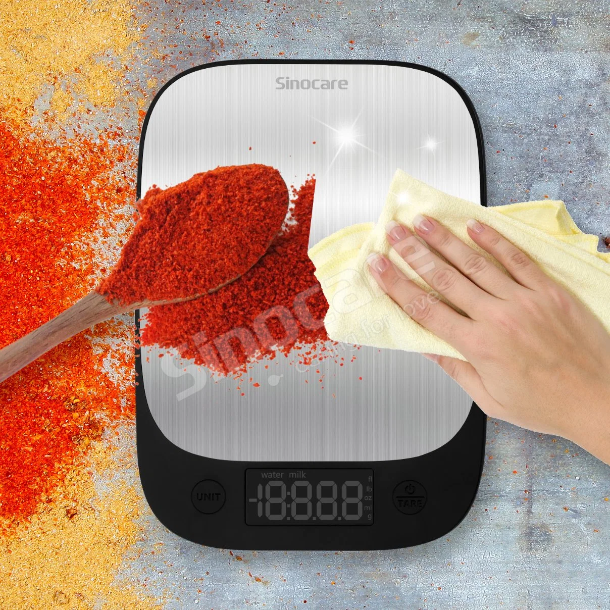 Báscula de cocina Sinocare Blue Tooth electrónica 5kg de alimentos en el hogar con un peso de balanza de cocina digital inteligente con APP
