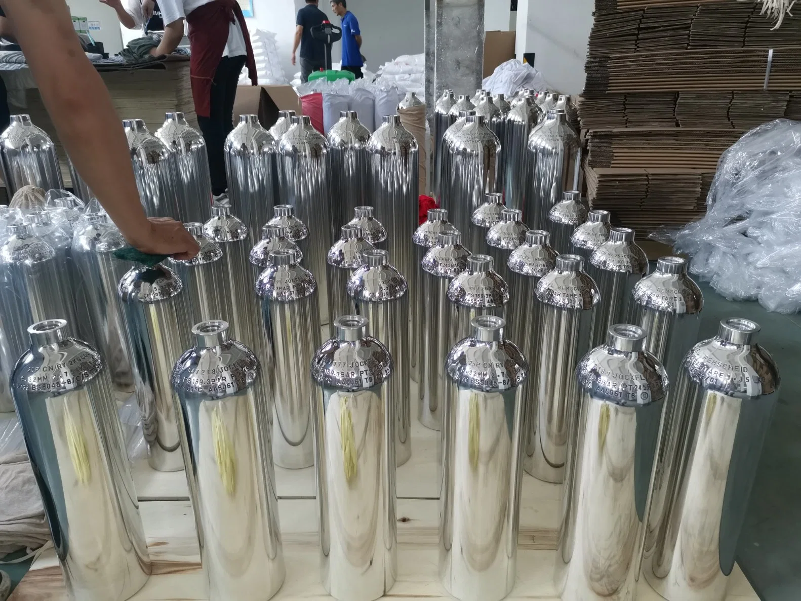 5L 8L 10L Steamless Aluminum CO2/Oxygen/Gas Polishing Cylinder ISO7866