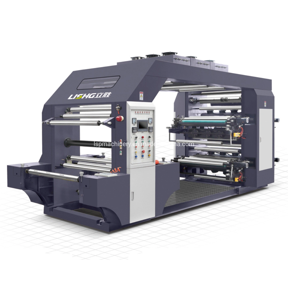 Ruian Machinery of Paper Food Packaging Roll Flexo Press Printing Machine avec Slitter
