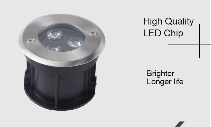 Lámparas de luz de fondo de LED Hook 3W Piso empotrable exterior Lámpara impermeable IP68 Luz subterránea