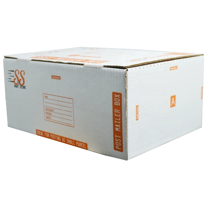 Custom напечатано картон упаковка бумаги большой белый гофрированный картонная коробка