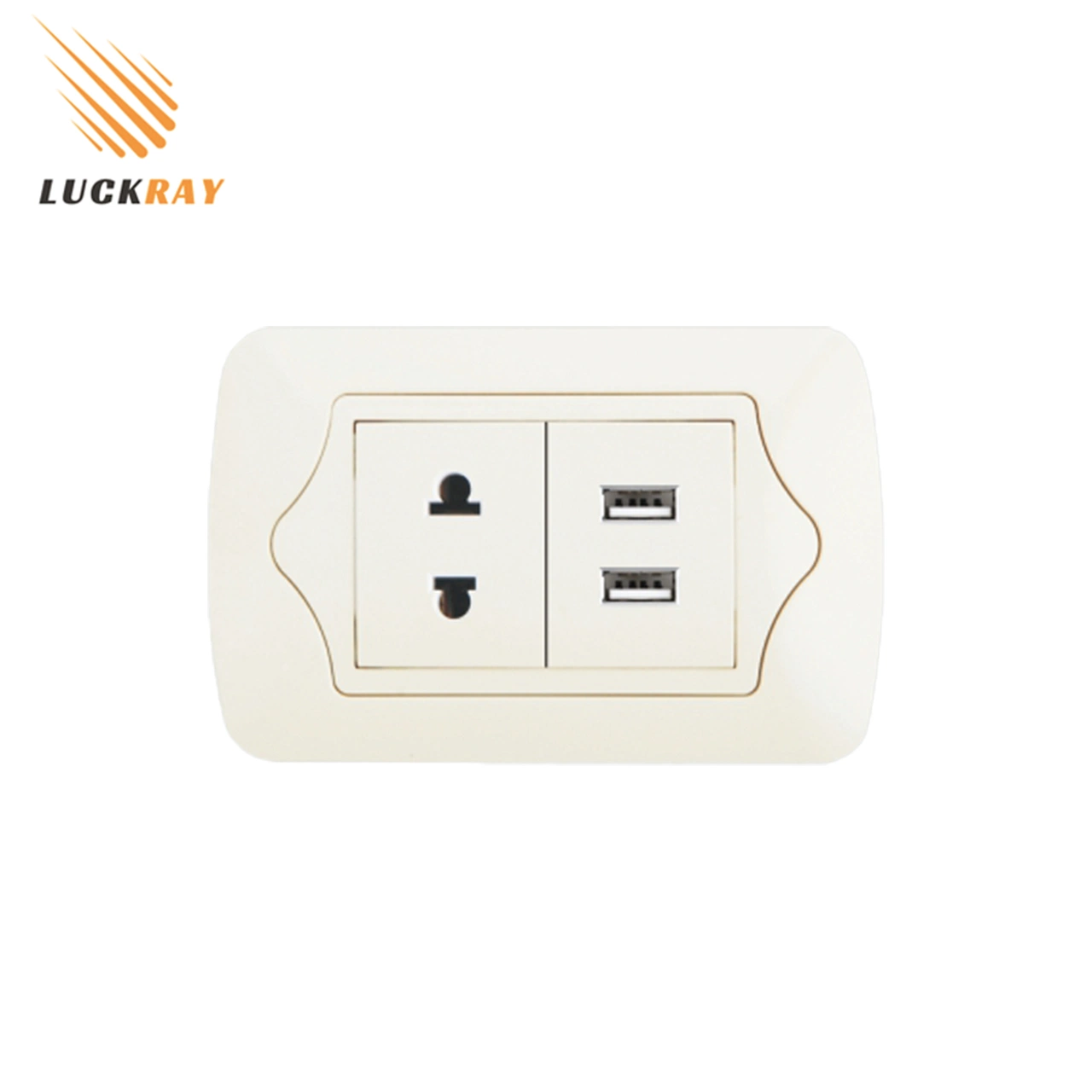 American Type EU Series Wall Socket with USB Outlets