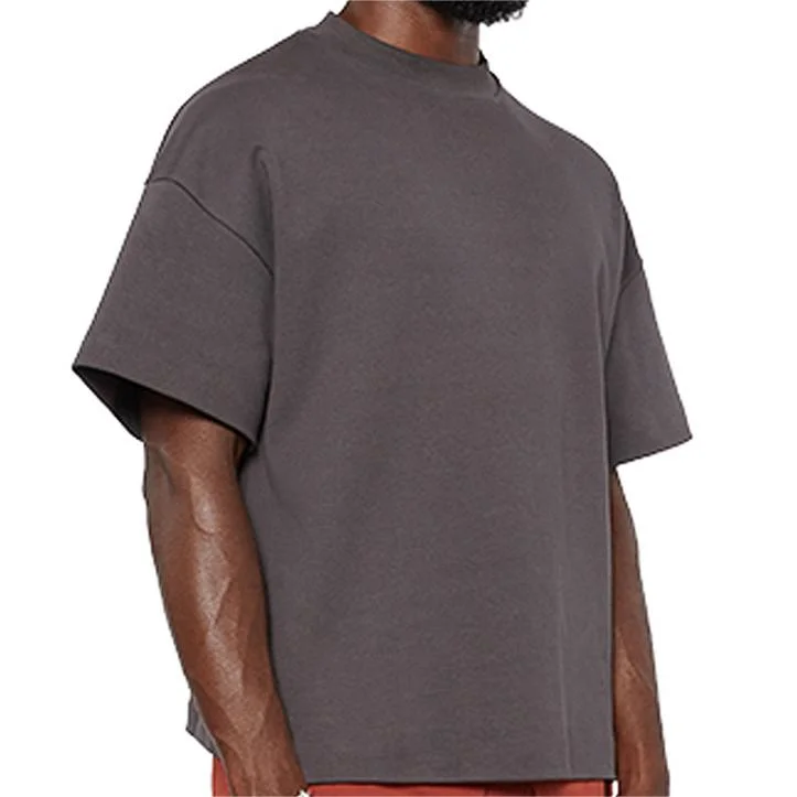 Ropa de calle de alta calidad Accesorios Camisetas de algodón a medida Gráfico Vintage Drop hombro Blank Heavyweight Camiseta unisex de corte cuadrado