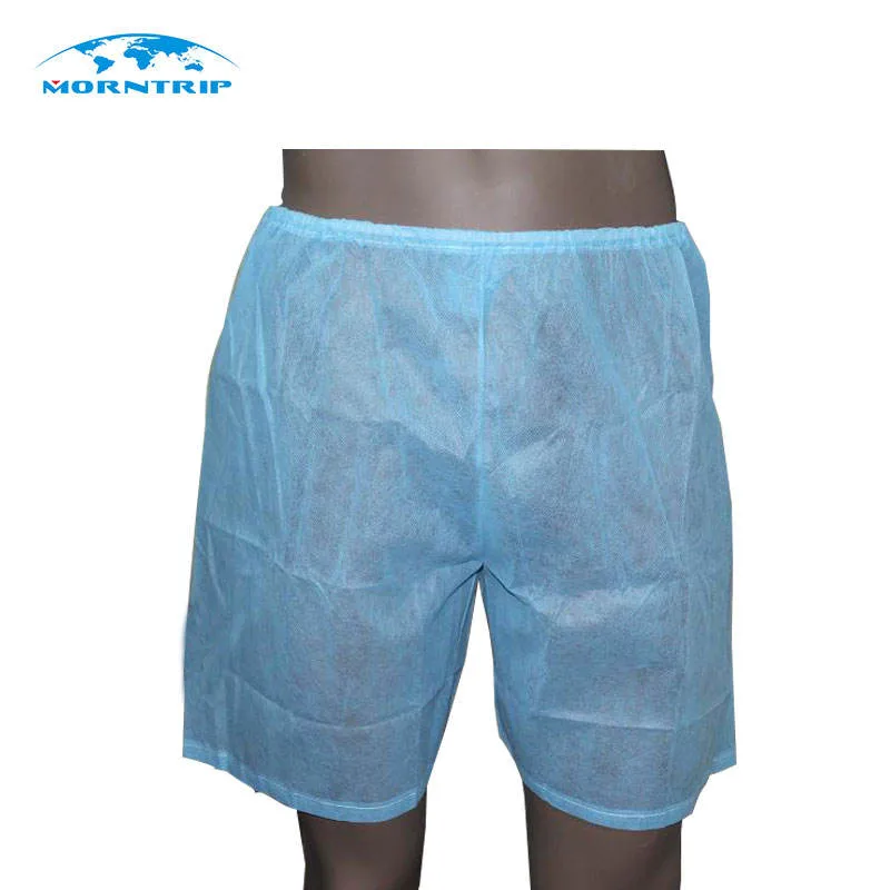 Promotional Men Custom PP Non Woven Fabric Disposable Single Use Travel Business Trip Disposable Underwear Pants Boxer Shorts