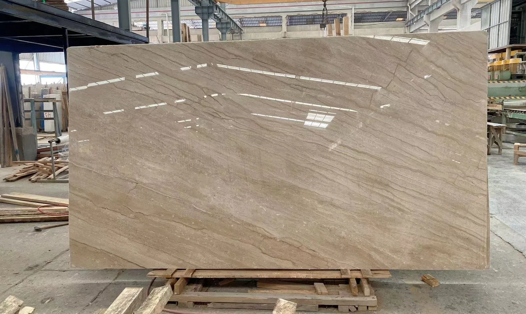 Daino Beige Marble Natural Stones Polished Bookmatch Slabs