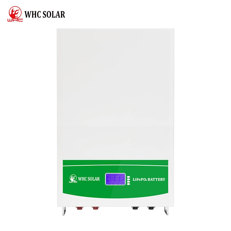 Whc 100ah 200ah 8kwh LiFePO4 bateria de montagem na parede alimentação solar Powerwall recarregável de ciclo profundo Powerwall