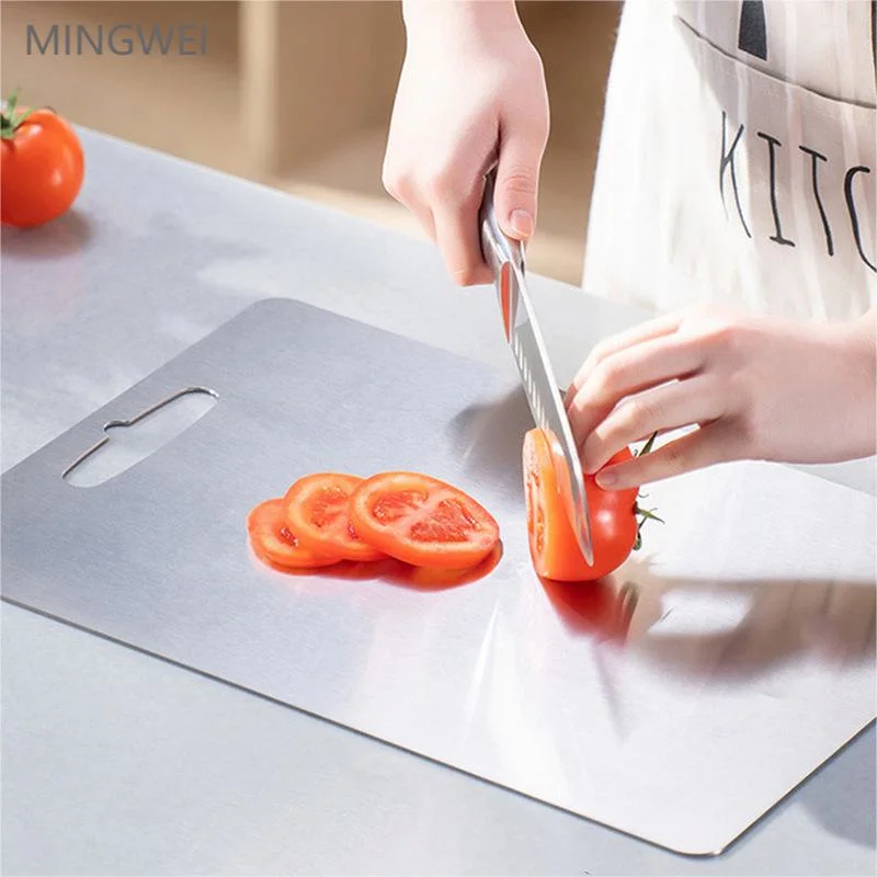 Mingwei 304 Stainless Steel Cutting Board for Kitchen Heavy Duty Chopping Board