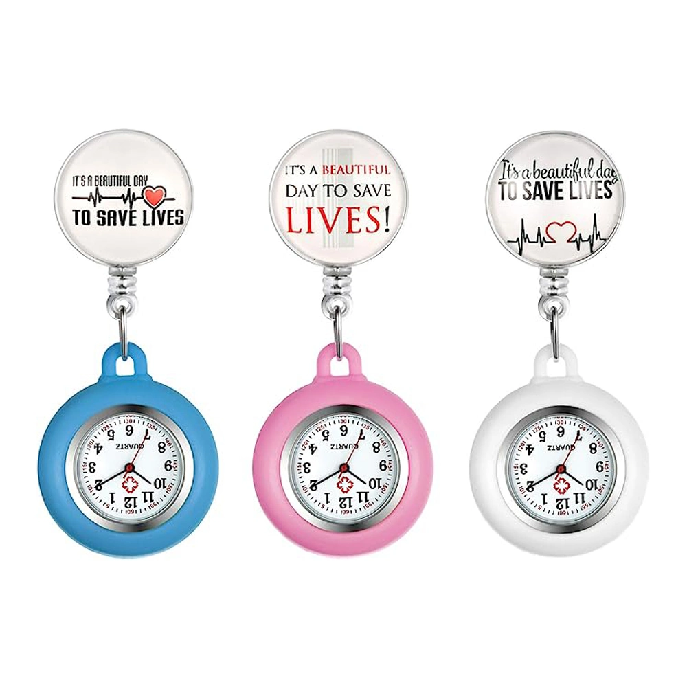 Icen Custom Design ODM Nurses Watch Nurse Watch Silicone Pin Breast Watches