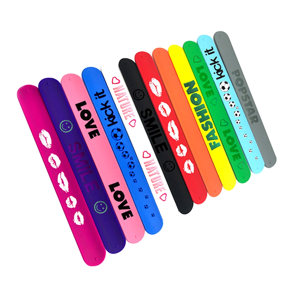 Wholesale/Supplier Bulk Cheap Eco-Friendly Sublimation Ruler Kids Rubber Snap Wristband No Minimum Recycled Blank Custom Silicone Slap Bracelet for Promotion