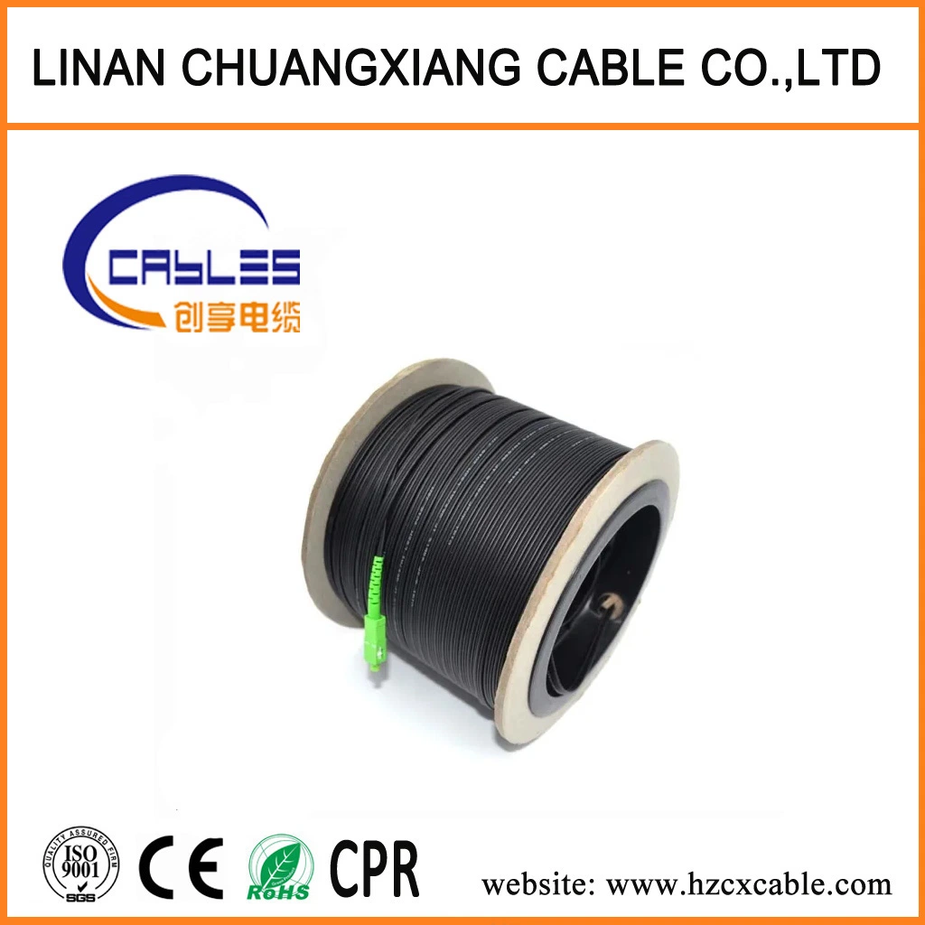 FTTH Cable G657A/G652D Single Mode 2 Cores Flat Drop Optical Fiber Cable Wire