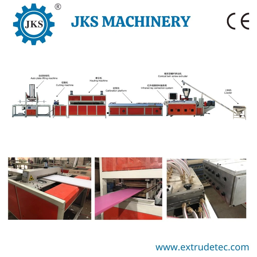 200mm 250mm 300mm 400mm 600mm Plastic Conical Twin Double Screw Extruder UPVC PVC Hollow Wall Ceiling Panel Profile Making Extrusion Production Line