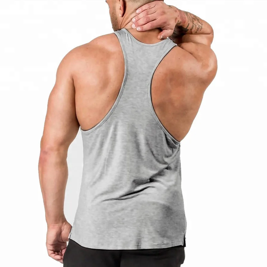 Grossista logótipo personalizado Imprimir Fitness ginásio desportivo Sports Stringer Man Camisola sem mangas Quick Dry Tops 100% algodão para homem