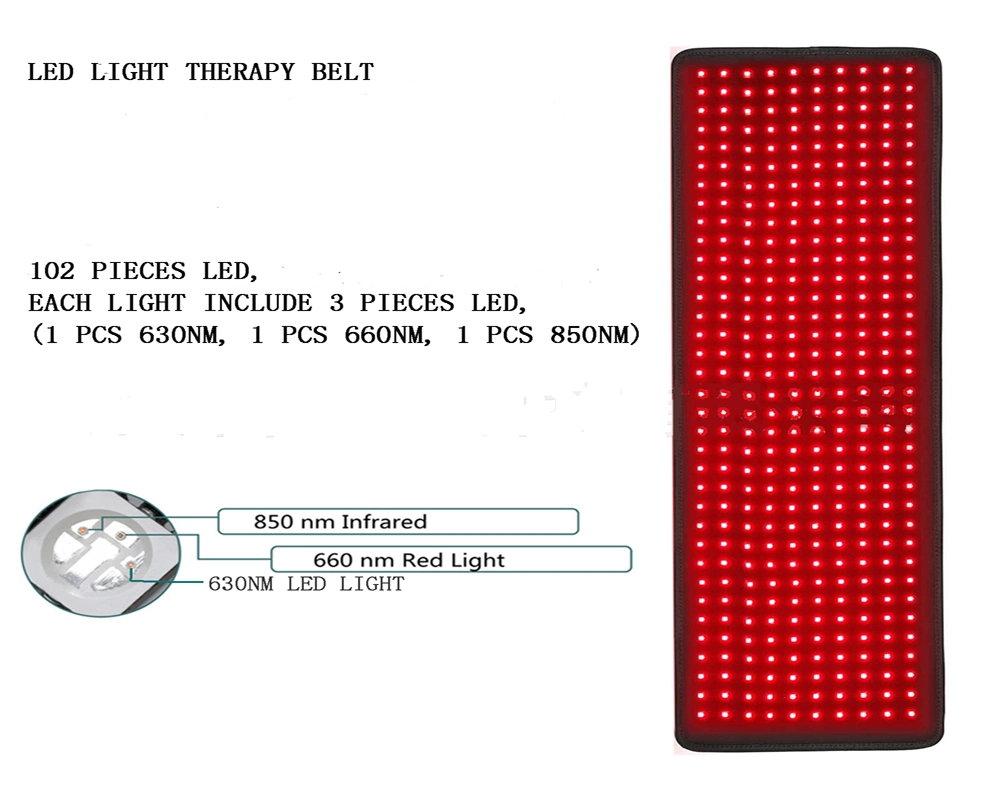 Voyant ceinture de Massage minceur ventre Gong chauffage Han Soulager la douleur la cicatrisation des plaies 660 850nm Infrarouge massage amincissant la courroie de luminothérapie