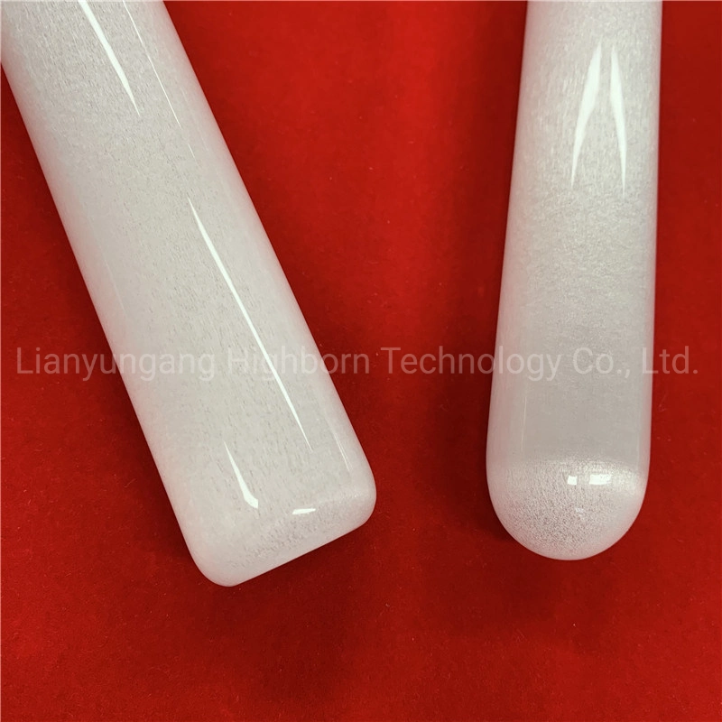 High Temperature Pressure Customized Heat Resistance Opaque Milky White Flat/Round Bottom Quartz Glass Tube