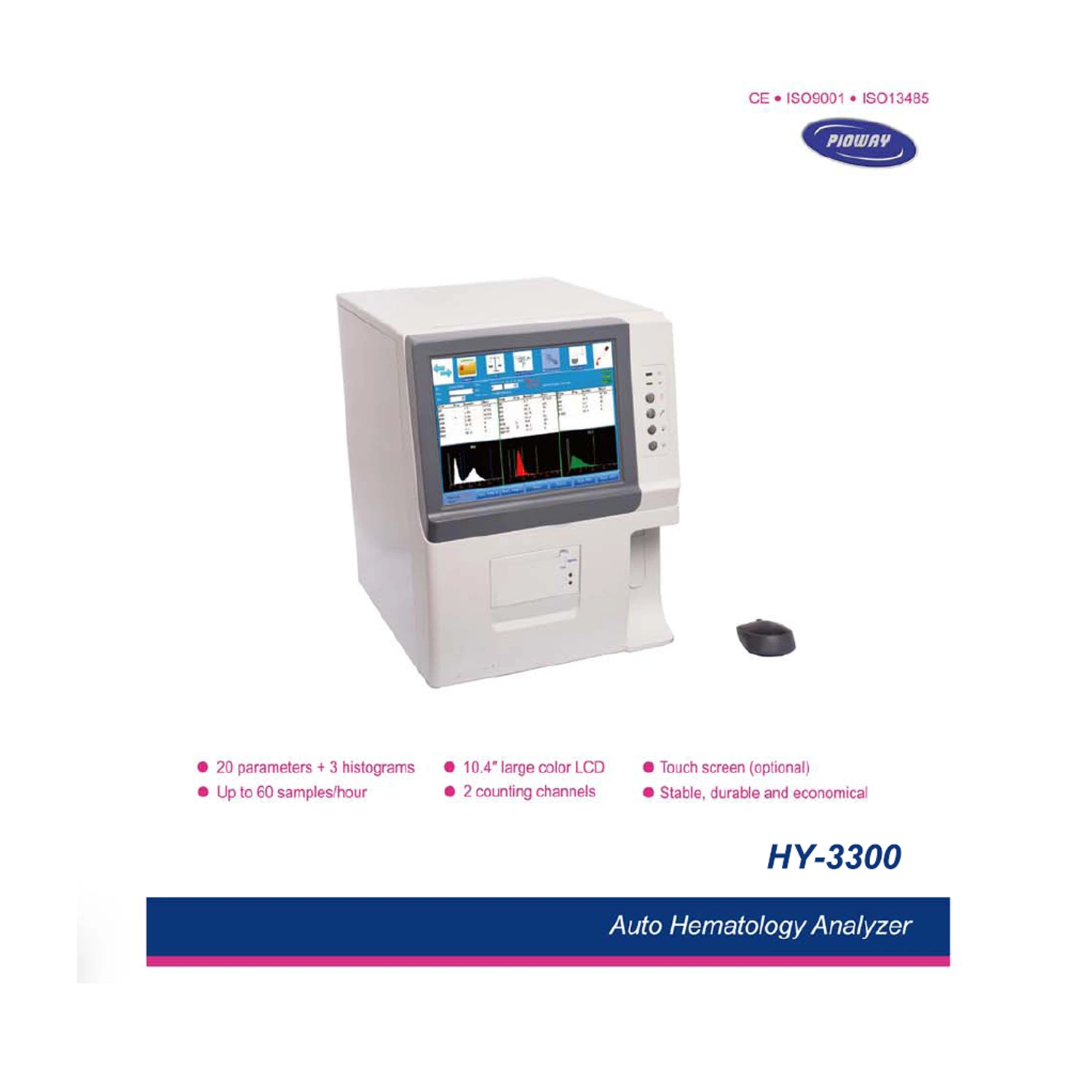 Selling Fully Automatic 3 Parts Biochemical Auto Hematology Analyzer (HY-3300)