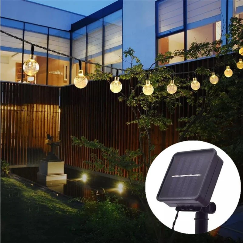 LED de grossista de fábrica da Corrente das Luzes solares Decoração de Natal Outdoor classe IP44