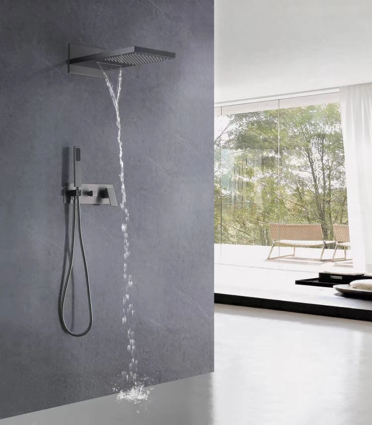 Concealed Shower Mixer Set with Rain&Waterfall Shower Head